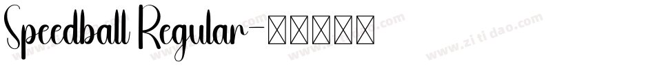 Speedball Regular字体转换
